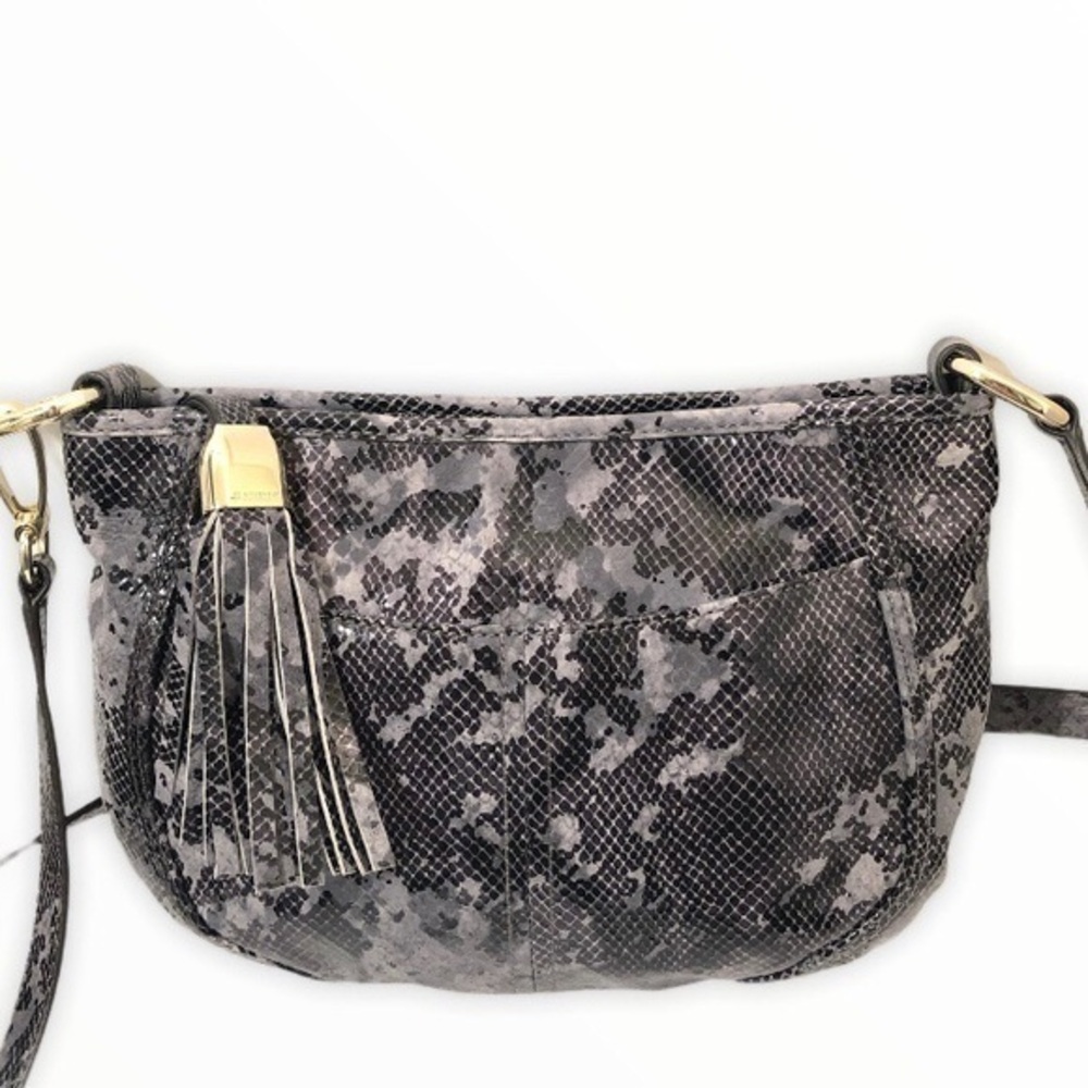 B. Makowsky Blue Python Embossed Bag - image 1